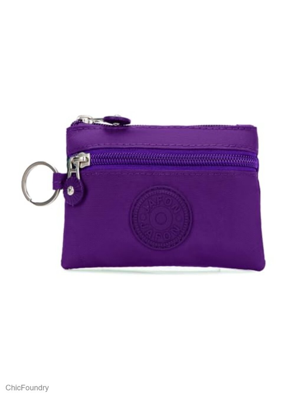 Oxford Cloth Waterproof Coin Purse Double Zipper Wristlet Pouch